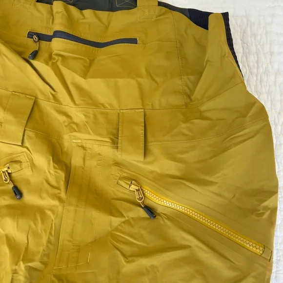 Outdoor Research Mustard Yellow Hemisphere Goretex Ski Bib - Picture 2 of 15
